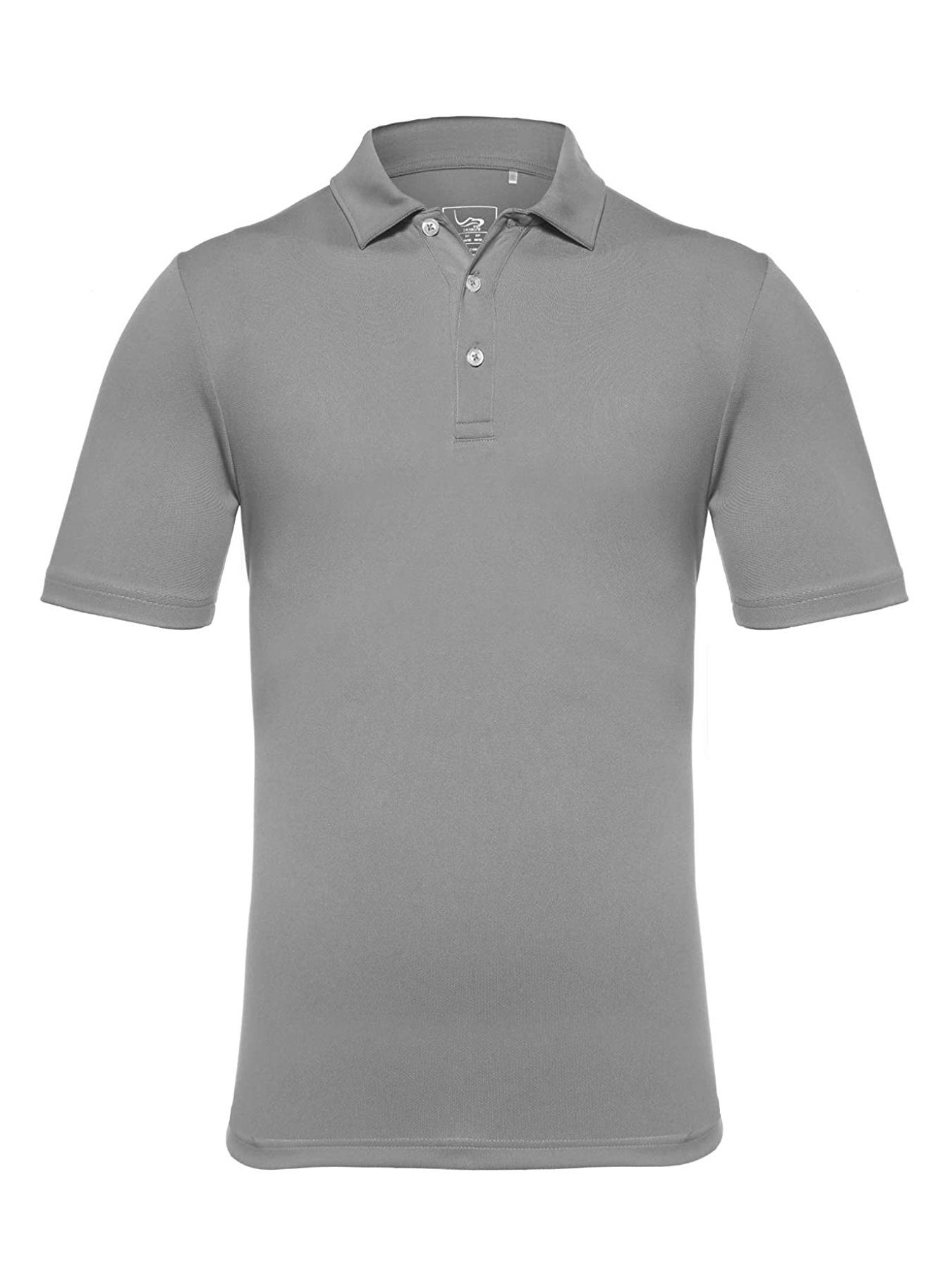 DEBAIJIA Poloshirt DEBAIJIA Herren Poloshirt Kurzarm Leicht Gemütlich Golf Standard Fit Dunkelgrau