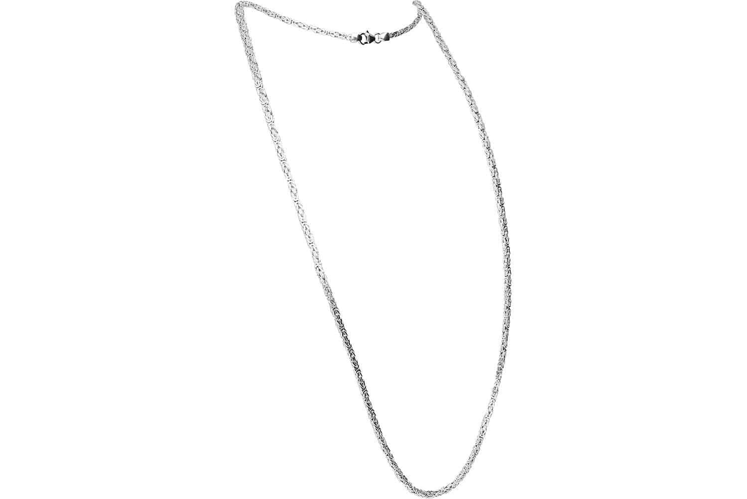 FILANGO Gliederkette 925er Silber Königskette rhodiniert / vergoldet (Ketten, 1-tlg)