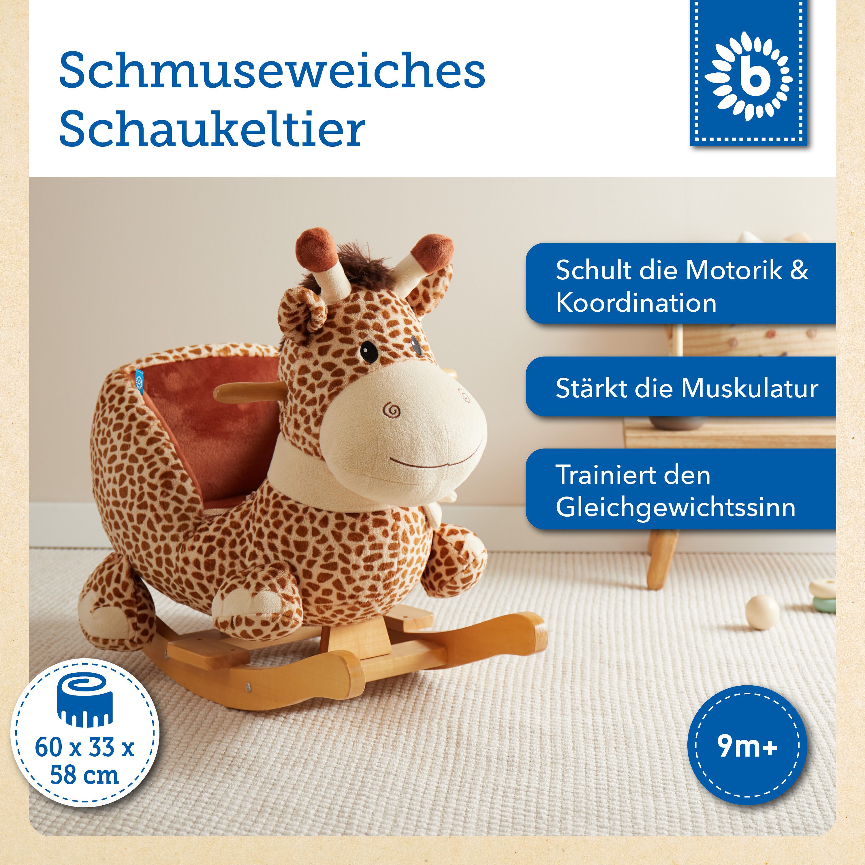 BIECO Schaukelpferd Bieco Plüsch Schaukeltier Giraffe günstig online kaufen