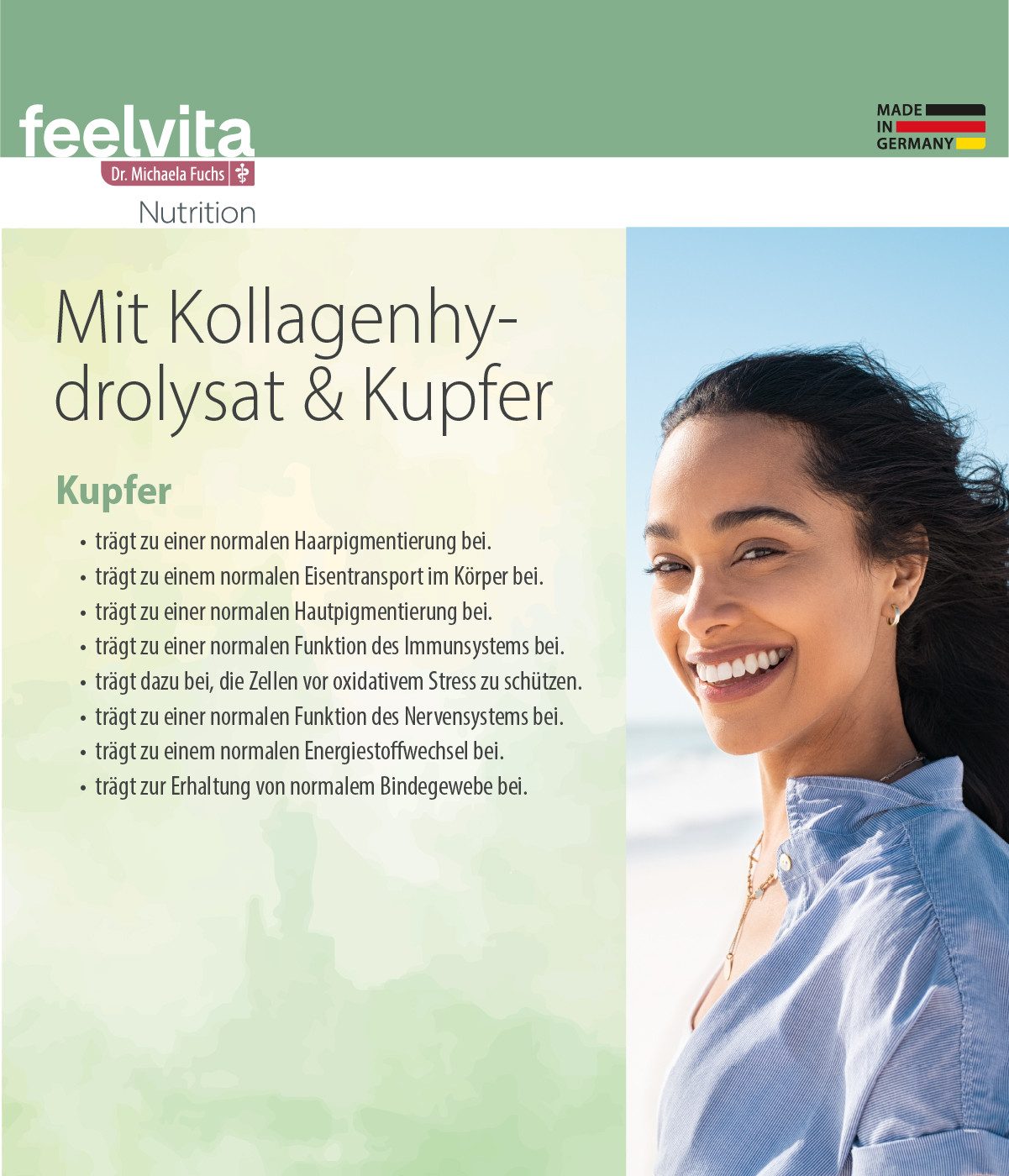 Genius Feelvita Nutrition Kollagen Beauty Tabletten 120 Tabletten, 2-Monatsvorrat à 120 St., Steigert Hautfeuchtigkeit & Spannkraft