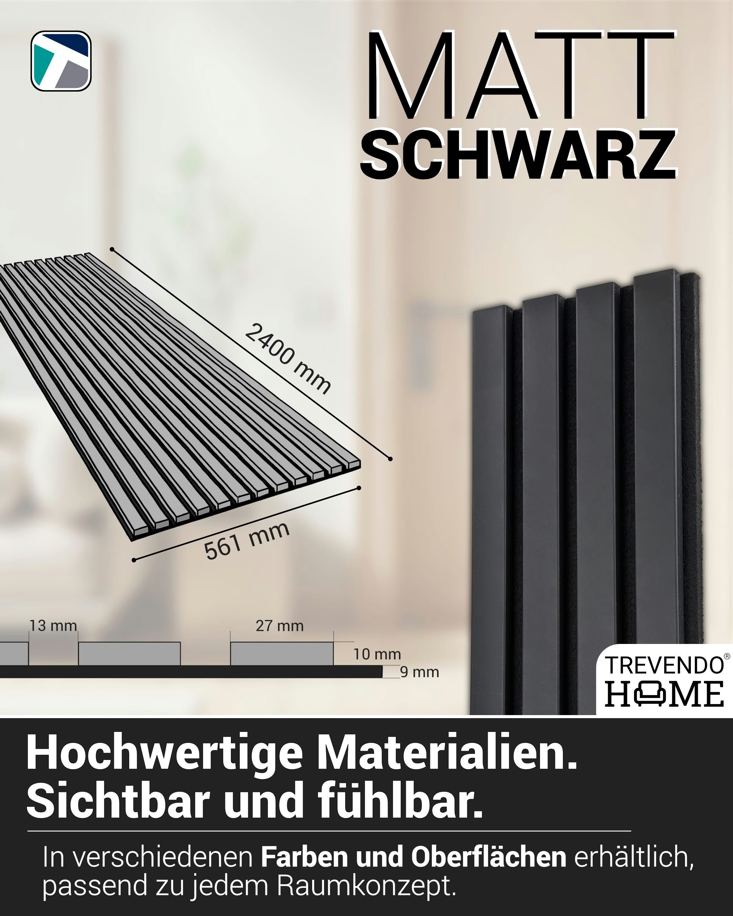 Kosche Dekorpaneele Akustikpaneele 19 x 561 x 2400 mm, BxL: 56.1x240 cm, 1.34 qm – Bild 3 von 5