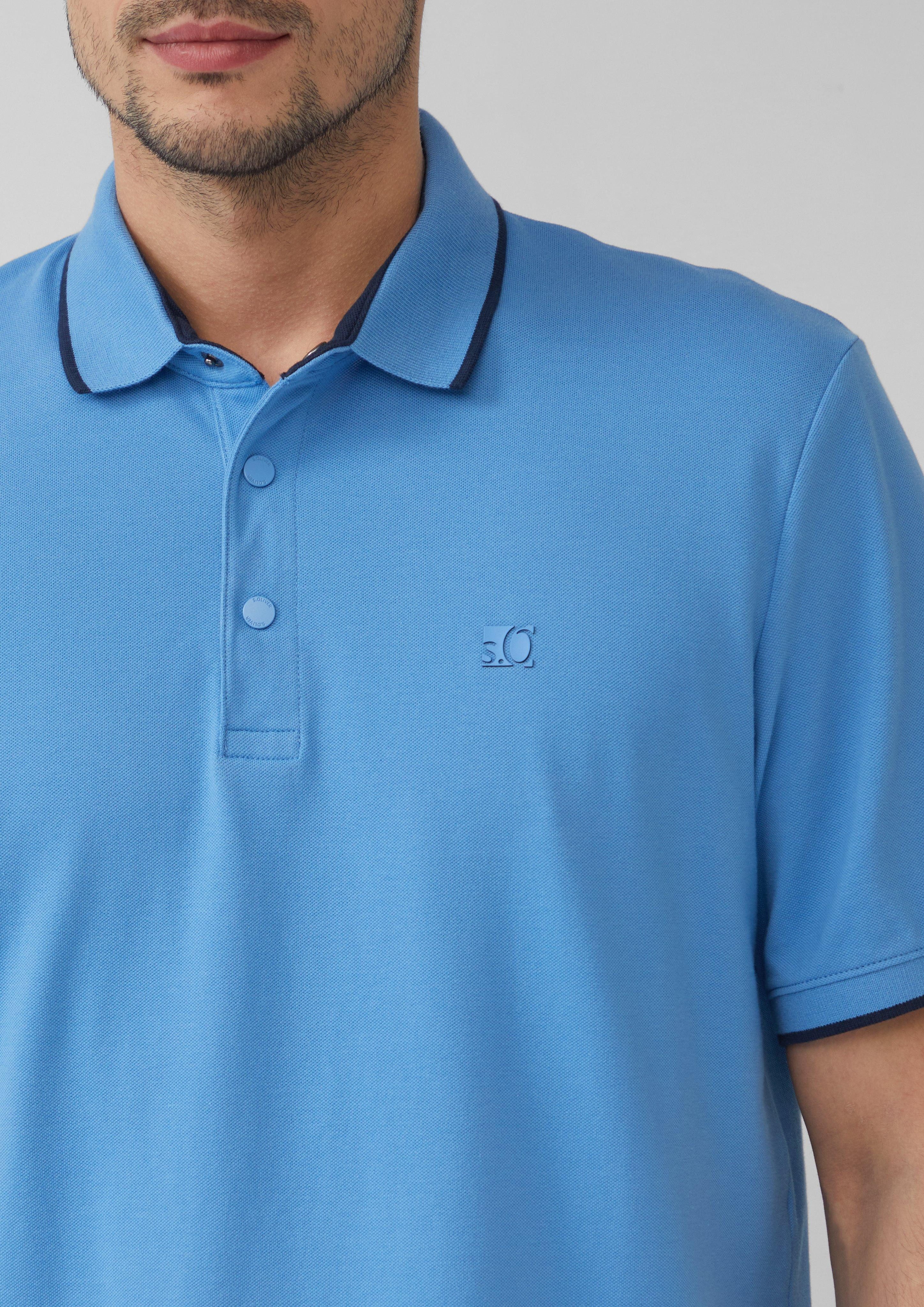 s.Oliver Kurzarmshirt Sportives Piqué-Poloshirt mit Kontrast-Details günstig online kaufen