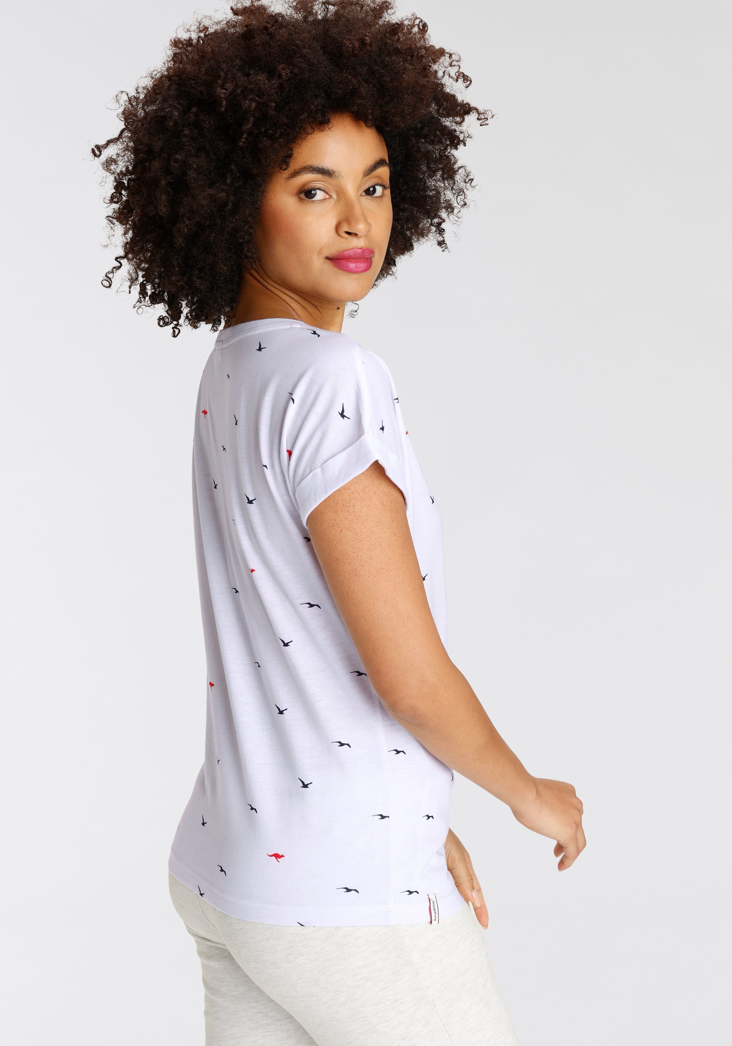 KangaROOS Print-Shirt kurzärmelig, figurumspielend, mit Print, mit Rundhals günstig online kaufen