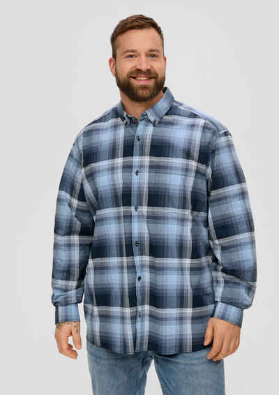 s.Oliver Langarmhemd Regular: Hemd aus Baumwollstretch