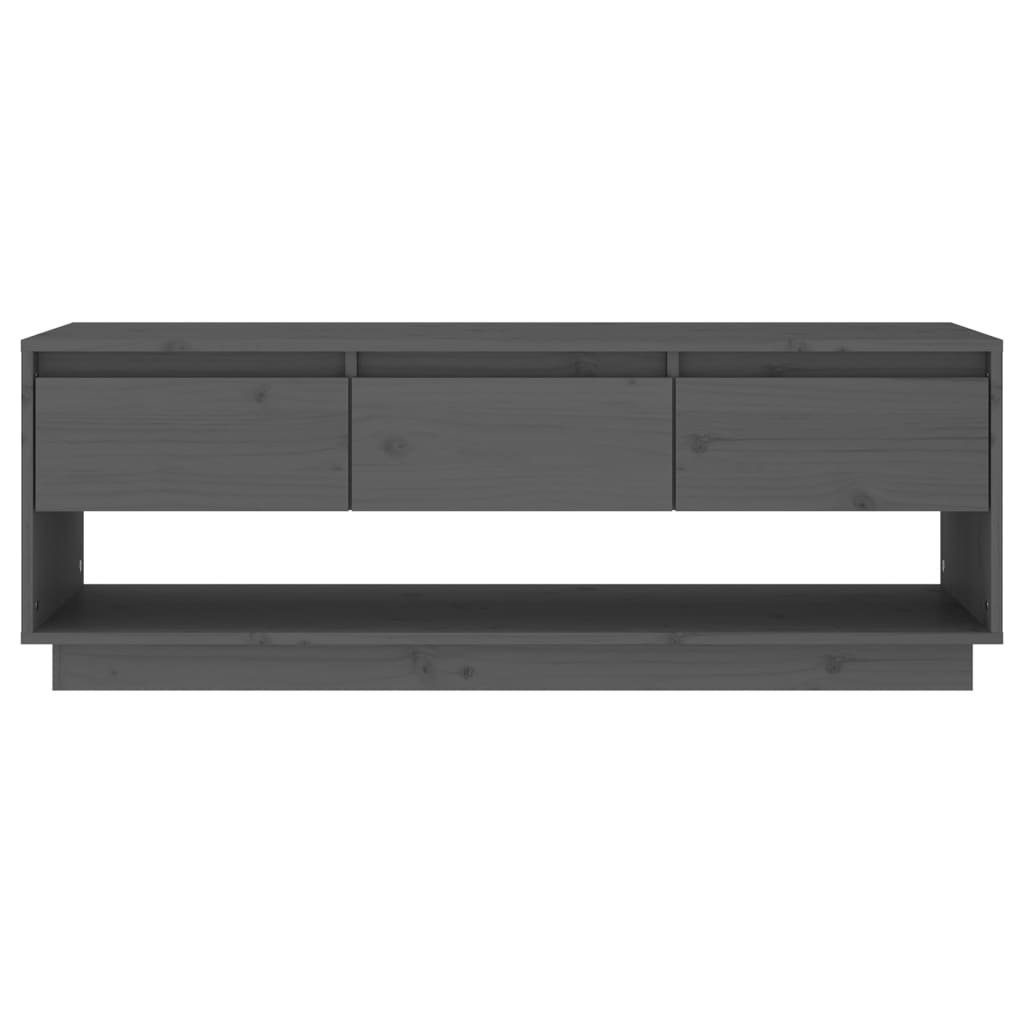 Massivholz 110,5x34x40 Kiefer furnicato Grau cm TV-Schrank