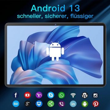 LincPlus T3 Tablet (10,36", 128 GB, Android 13, 2,4G+5G, Tablet 7000mAh 20W PD, 8+13MP Dual Kamera,Mediatek G99 HD IPS-Display)