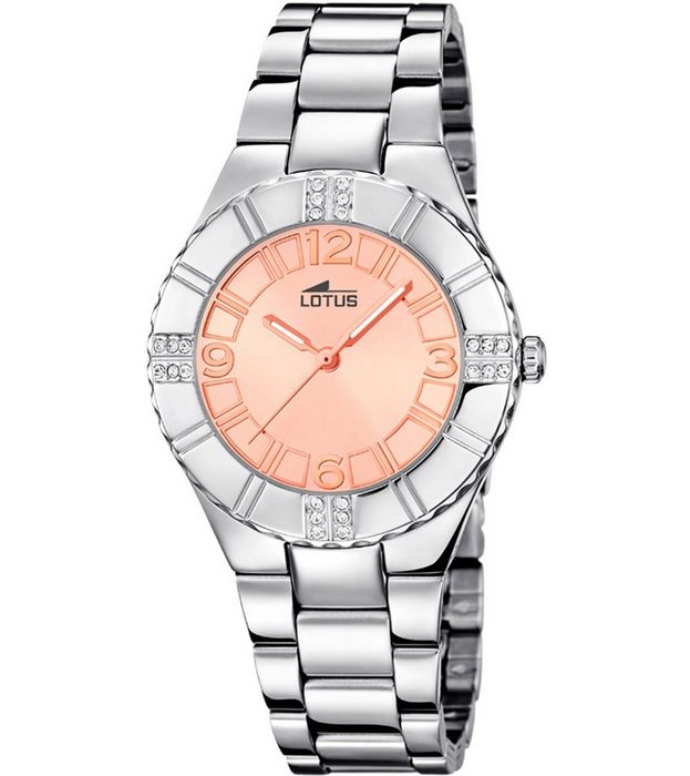 Lotus Quarzuhr Lotus Damen Uhr Fashion L15905/2 (Armbanduhr) Damen Armbanduhr rund mittel (ca. 34 5mm) Edelstahlarmband silber