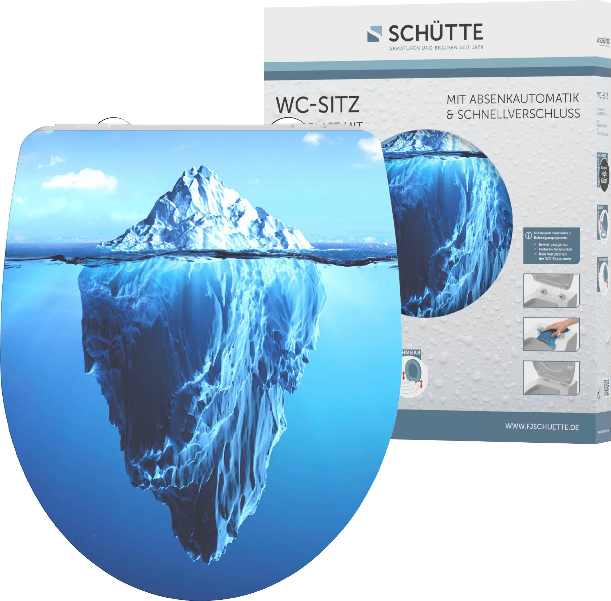 Schütte WC-Sitz Iceberg, Duroplast, mit Absenkautomatik günstig online kaufen