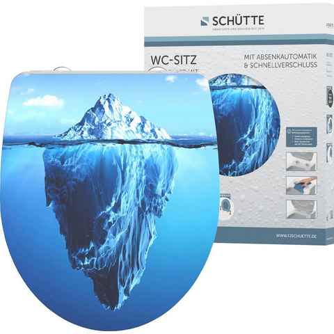 Schütte WC-Sitz Iceberg, Duroplast, mit Absenkautomatik und Schnellverschluss, High Gloss
