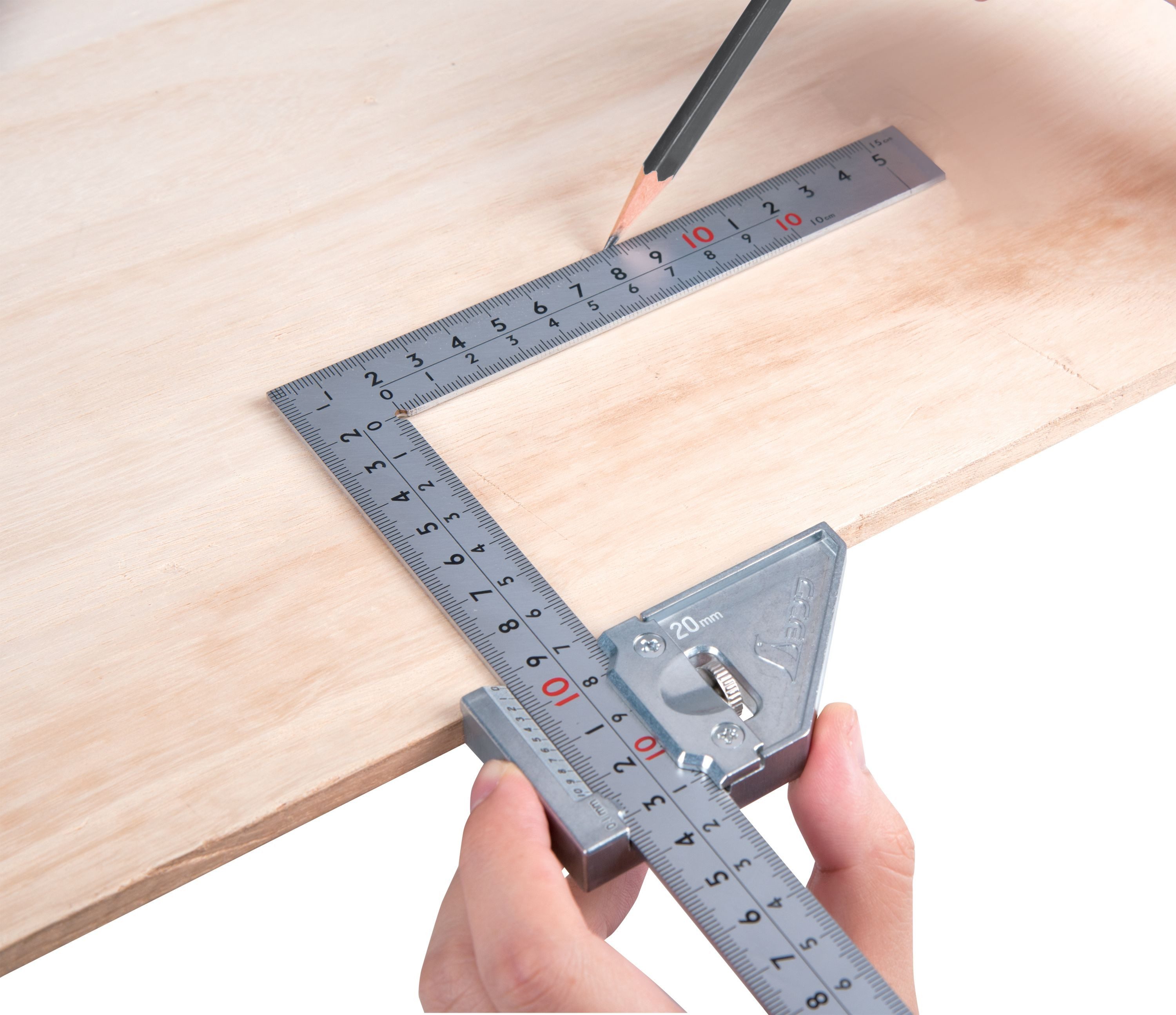 FAMEX Zimmermannswinkel 12513 Shinwa Zimmermannswinkel, (300x150mm, 1-St), mit Stopper, Made in Japan