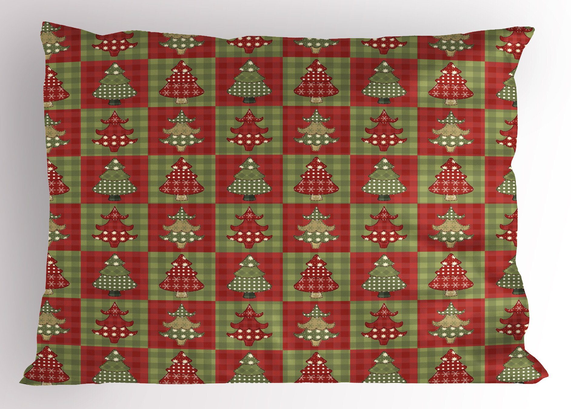 Trees Kissenbezug, Size Kissenbezüge Weihnachten King Stück), Standard Quilt Dekorativer Abakuhaus Noel (1 Gedruckter