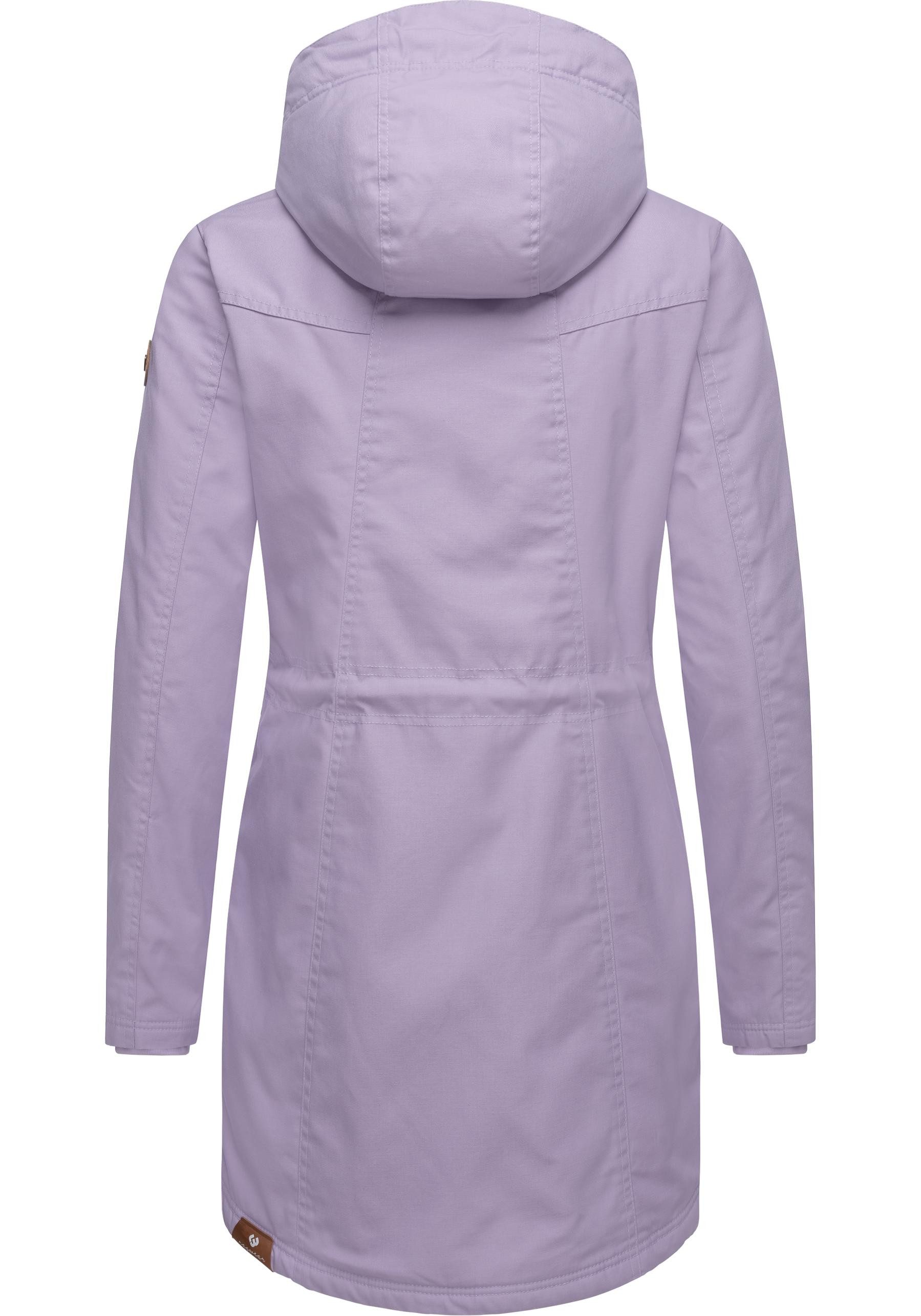Ragwear Wintermantel Elsie stylischer Winterparka mit Kapuze und Teddyfleece