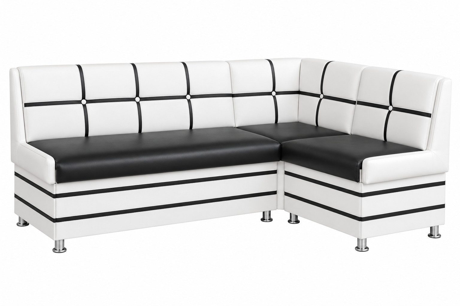 Rodnik Eckbank mit Stauraum Korsika (aus Kunstleder oder Möbelstoff, XL- Größe, beidseitig montierbar, breite Sitzfläche, Sitz und Rücken gepolstert), mit viel Stauraum