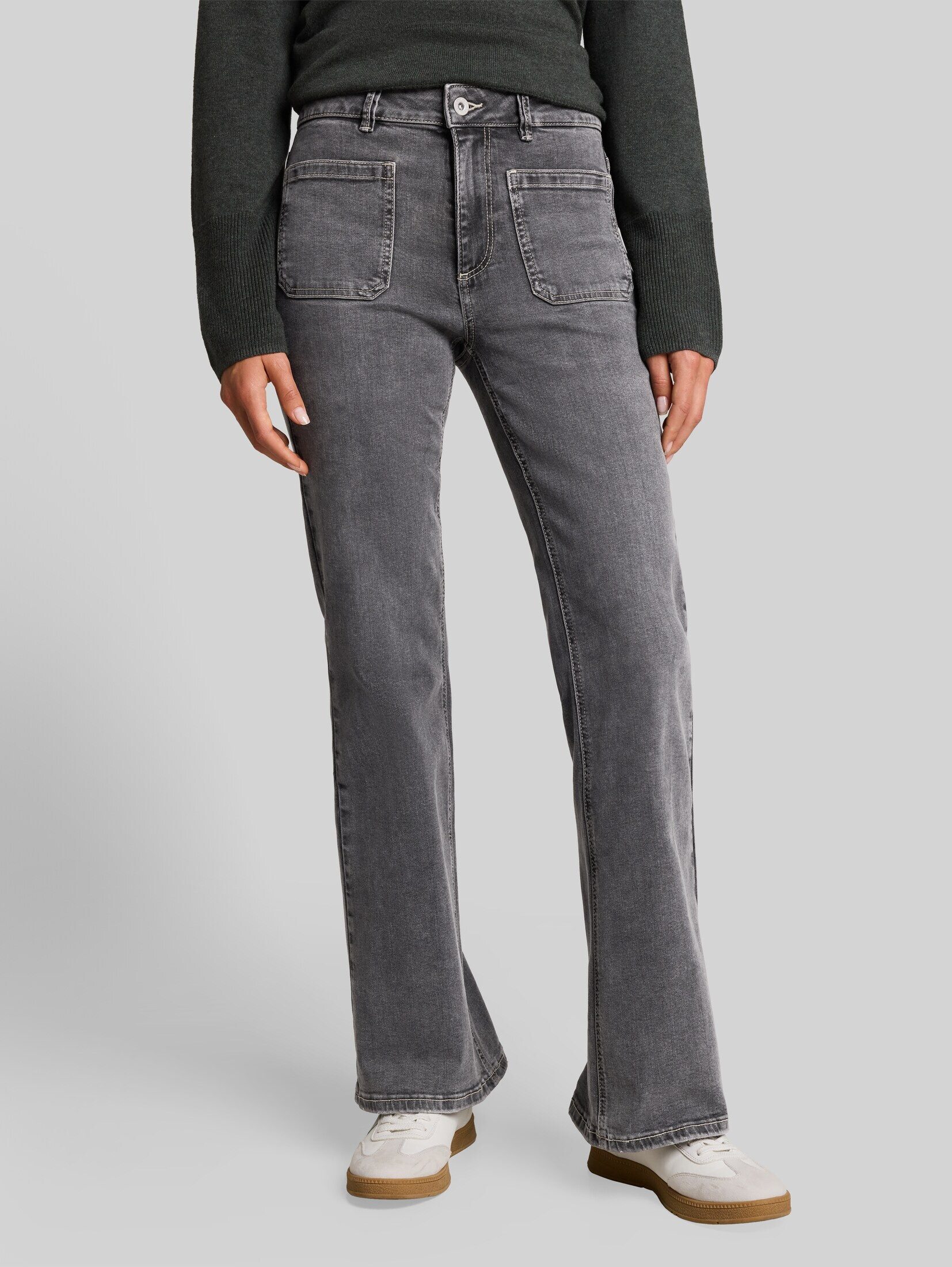 TOM TAILOR Bootcut-Jeans Jeanshosen TTSTELLA Bootcut Jeans mit aufgesetzten Taschen