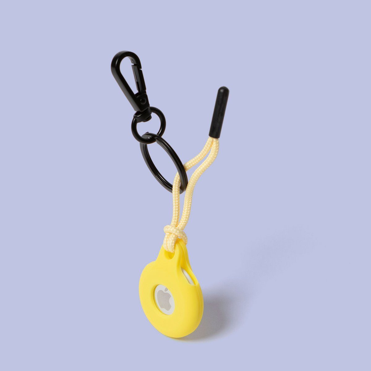 Lieblingsversand Schlüsselanhänger AirTag Halter für PPM-Kabel Befestigung einfache Gelb AirTag für Silikonhülle, eine Apple
