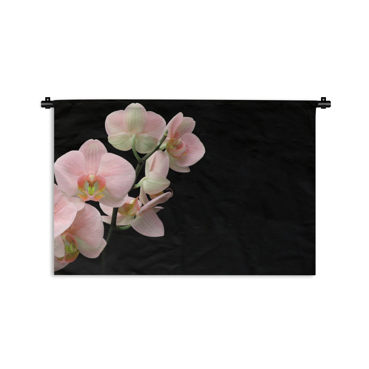 Rosa Orchidee Schlafzimmer, Kleid, MuchoWow Wandbehang, - - Wohnzimmer, Kinderzimmer - Stilleben Blumen für Wanddeko - Wanddekoobjekt Flora,