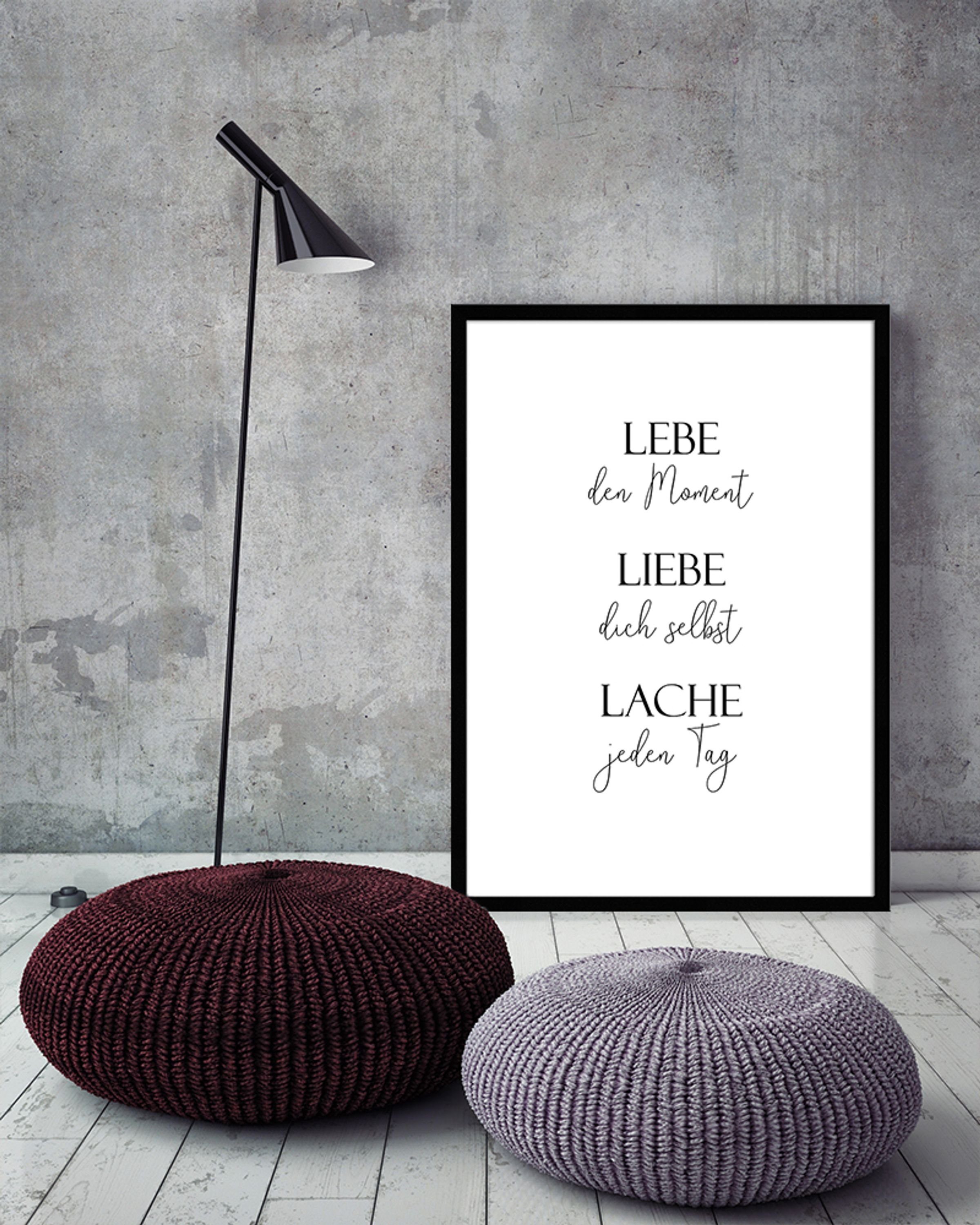artissimo Bild mit Rahmen Spruch-Bild gerahmt 51x71cm / Poster mit Spruch i günstig online kaufen