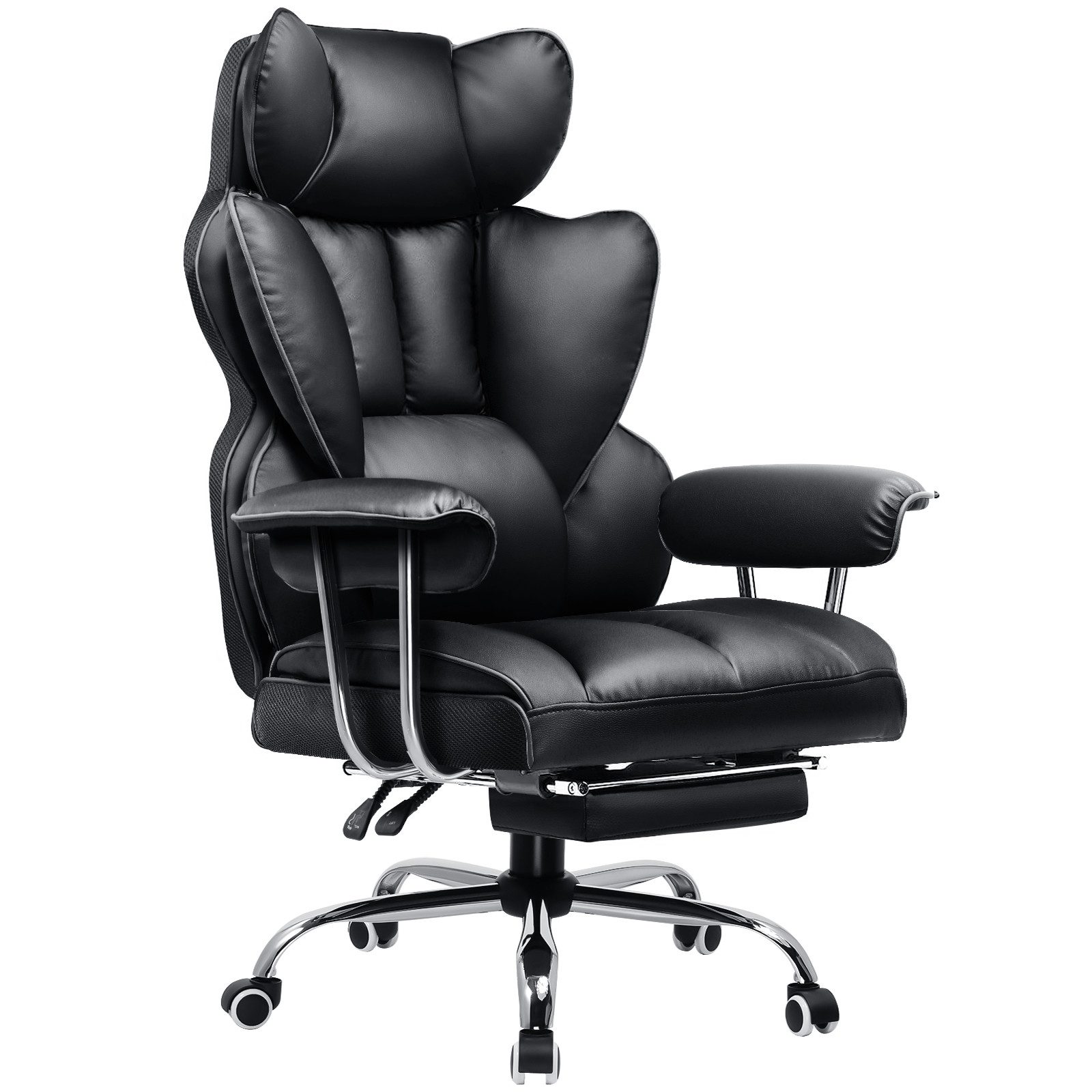 GTPLAYER Gaming-Stuhl Bürostuhl Gamer Stuhl gaming stuhl Schreibtischstuhl Chefsessel, mit Taschenfeder-Lendenwirbelstütze, breiter Büro-Computersessel