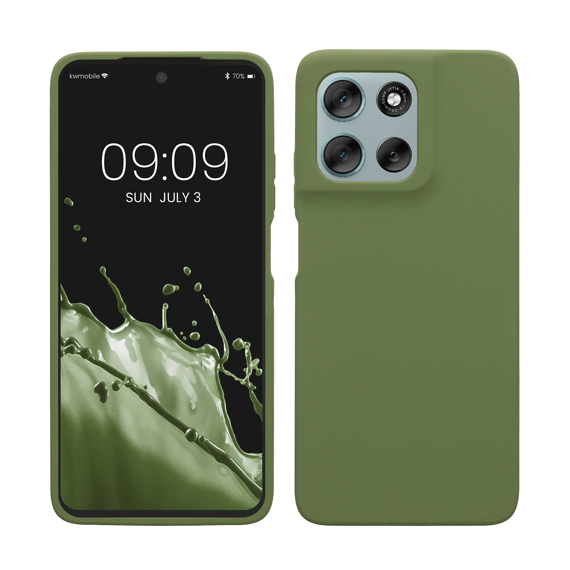 kwmobile Smartphone-Hülle Handyhülle für Motorola Moto G56 5G Hülle, Weiches Handy Silikon Case - Schutzhülle Cover