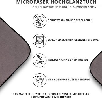 Bellanet Hochglanztuch - 30 x 30 cm für sehr empfindliche Oberflächen Mikrofasertuch (30, Besonders geeignet für empfindliche Oberflächen)