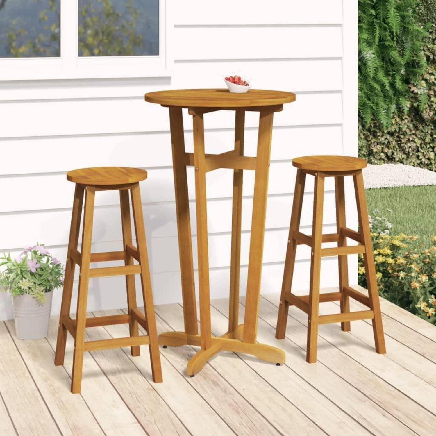 LuxusKollektion Bartisch Bartisch Akazie 60x105cm Massivholz Outdoor (1-St)