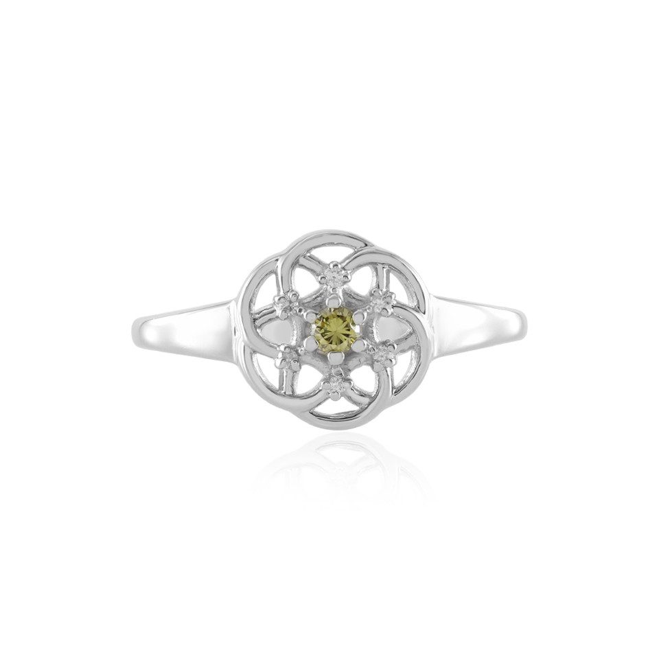 Cavill Diamantring Grüner SI1 Diamant Silber günstig online kaufen