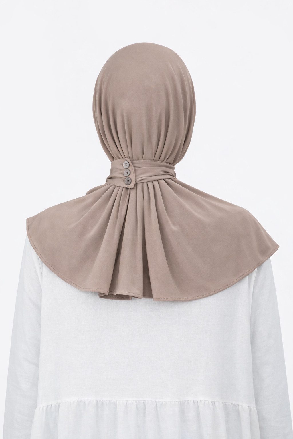 Aymasal Hijab Sofort-Jersey-Hijab (Einzelartikel, 1x Sofort-Hijab) Sofort-Hijab, Mit knöpfen an der Hinterseite