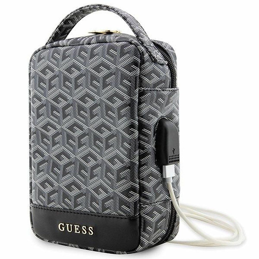 Guess Handtasche Taschenorganizer Ordnungshelfer Kabeltasche (Spar-Set, 1-tlg., 23, 5 x 6, 5 x 15, 5 cm edel), USB-Durchführung, viele Fächer, Tragegriff