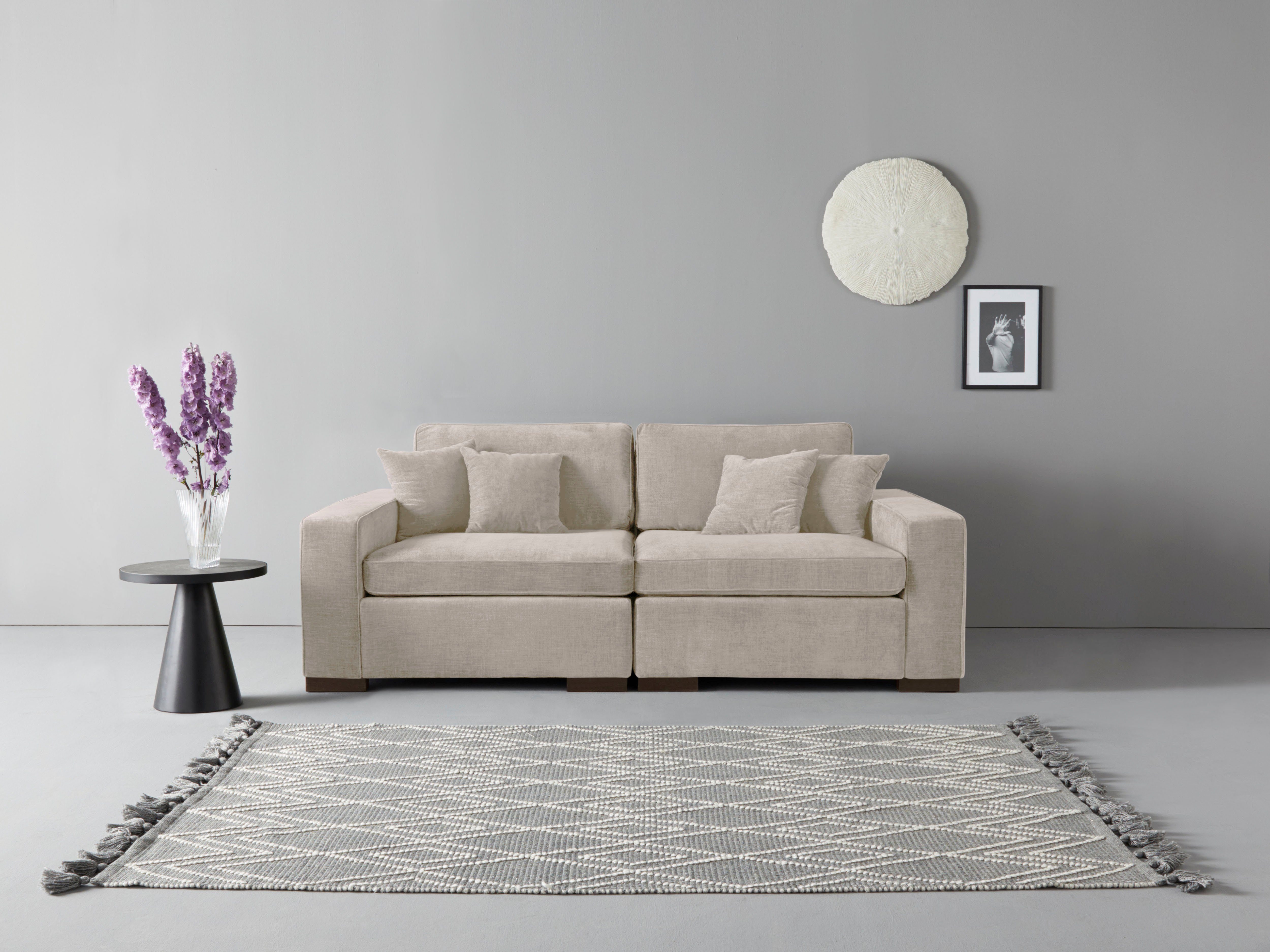 Home affaire 2-Sitzer Skara, Lounge-Sofa mit Federkernpolsterung, in vielen Bezugsvarianten
