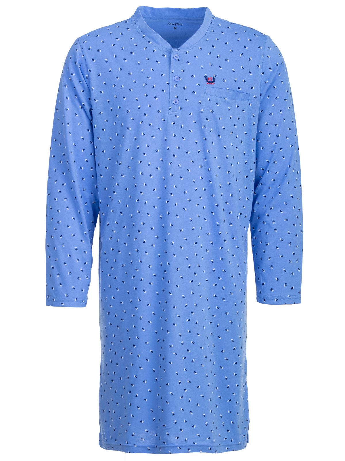 Henry Terre Nachthemd Nachthemd Langarm - Stehkragen Unifarben günstig online kaufen