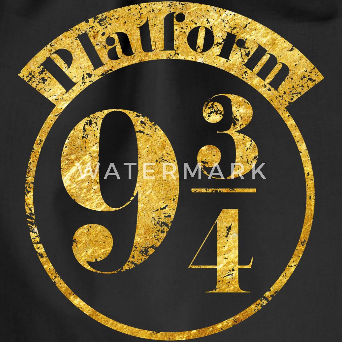 Spreadshirt Turnbeutel Harry Potter Platform 9 3/4 Gold Turnbeutel (1-tlg)