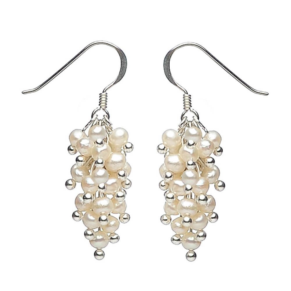 Schmuck Krone Paar Ohrhänger Ohrhänger aus Perlen, 925 Silber, Silber 925 günstig online kaufen