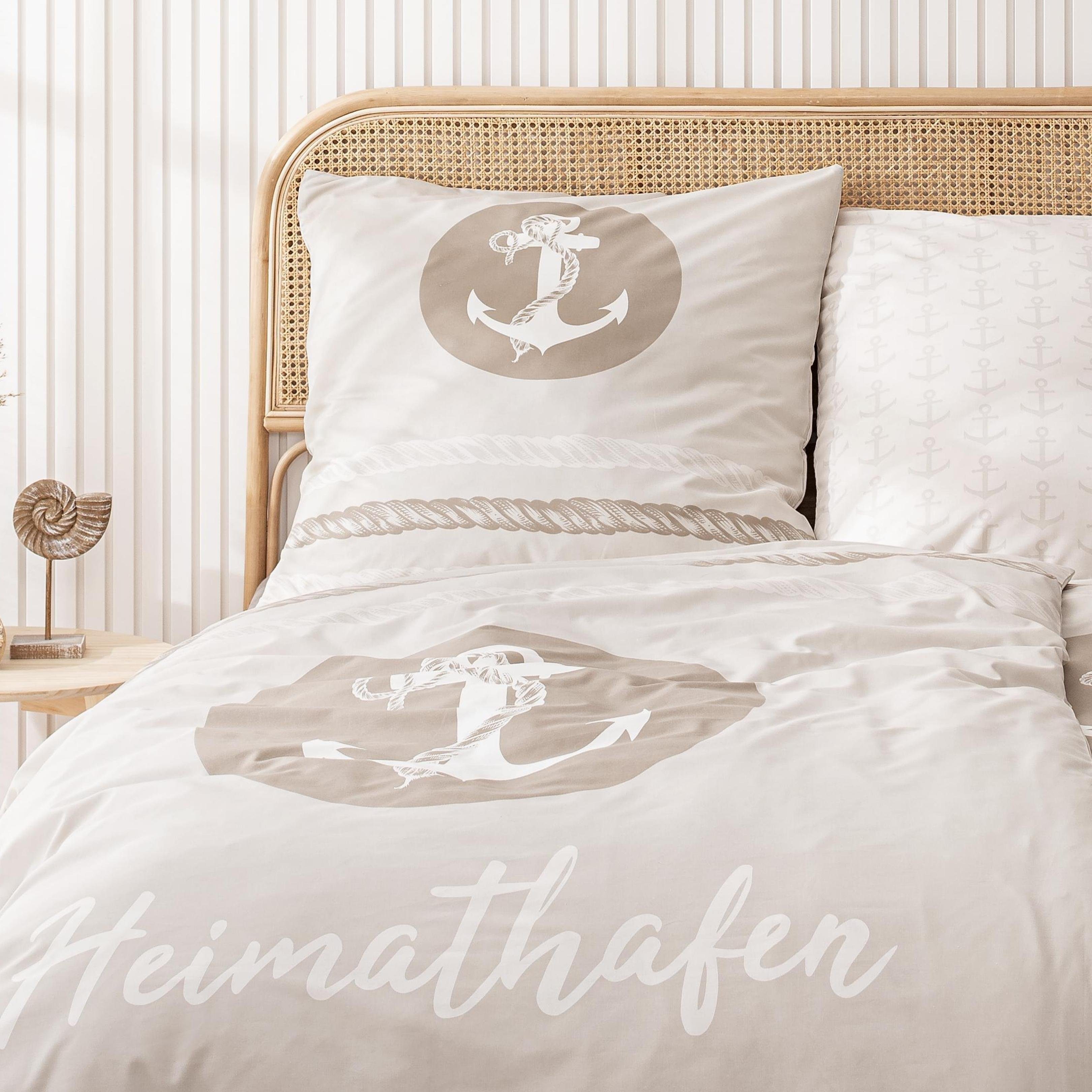MTOnlinehandel Bettwäsche Heimathafen Anker, 100 % günstig online kaufen