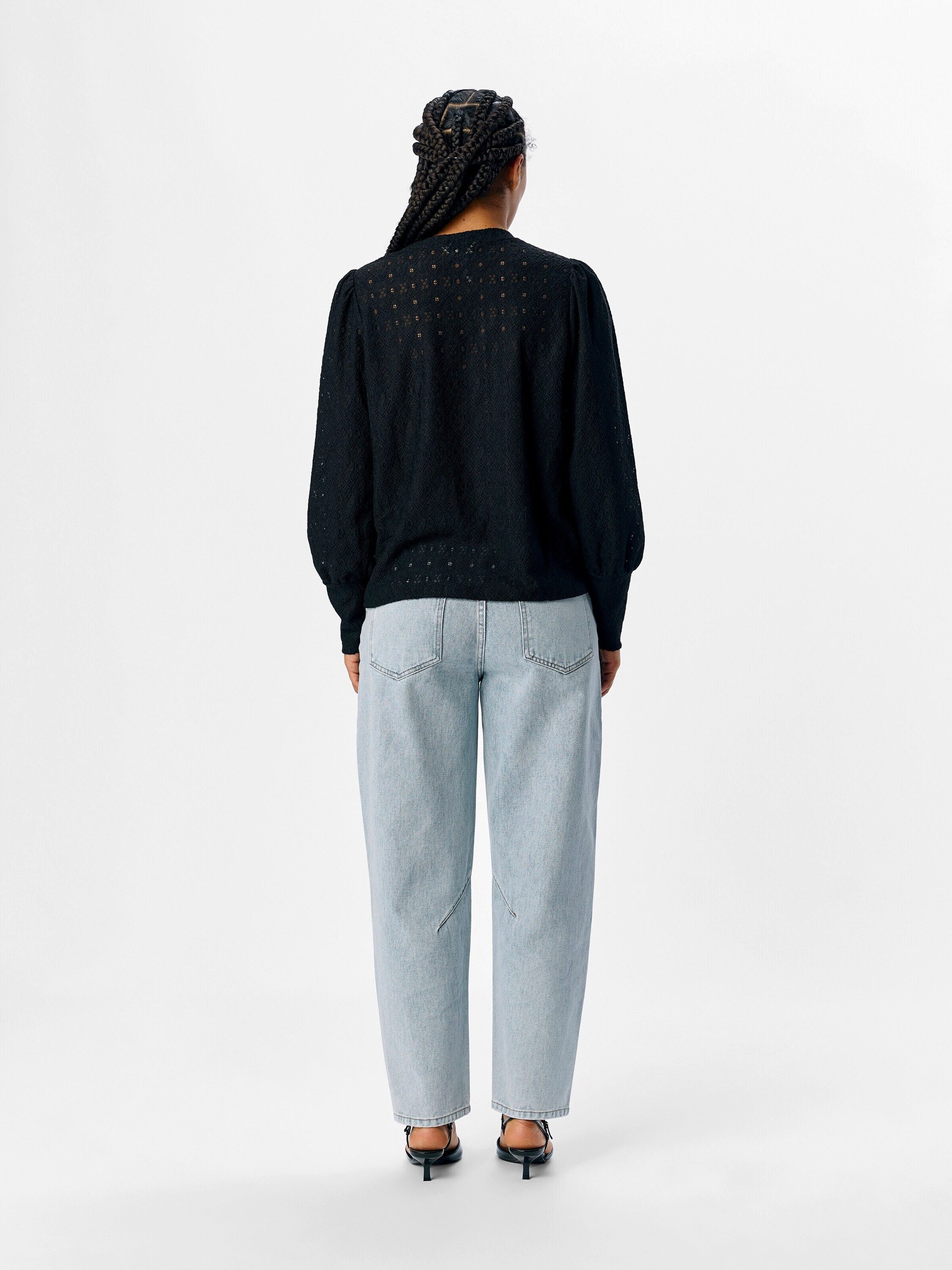 Object Langarmshirt Laila (1-tlg) Drapiert/gerafft