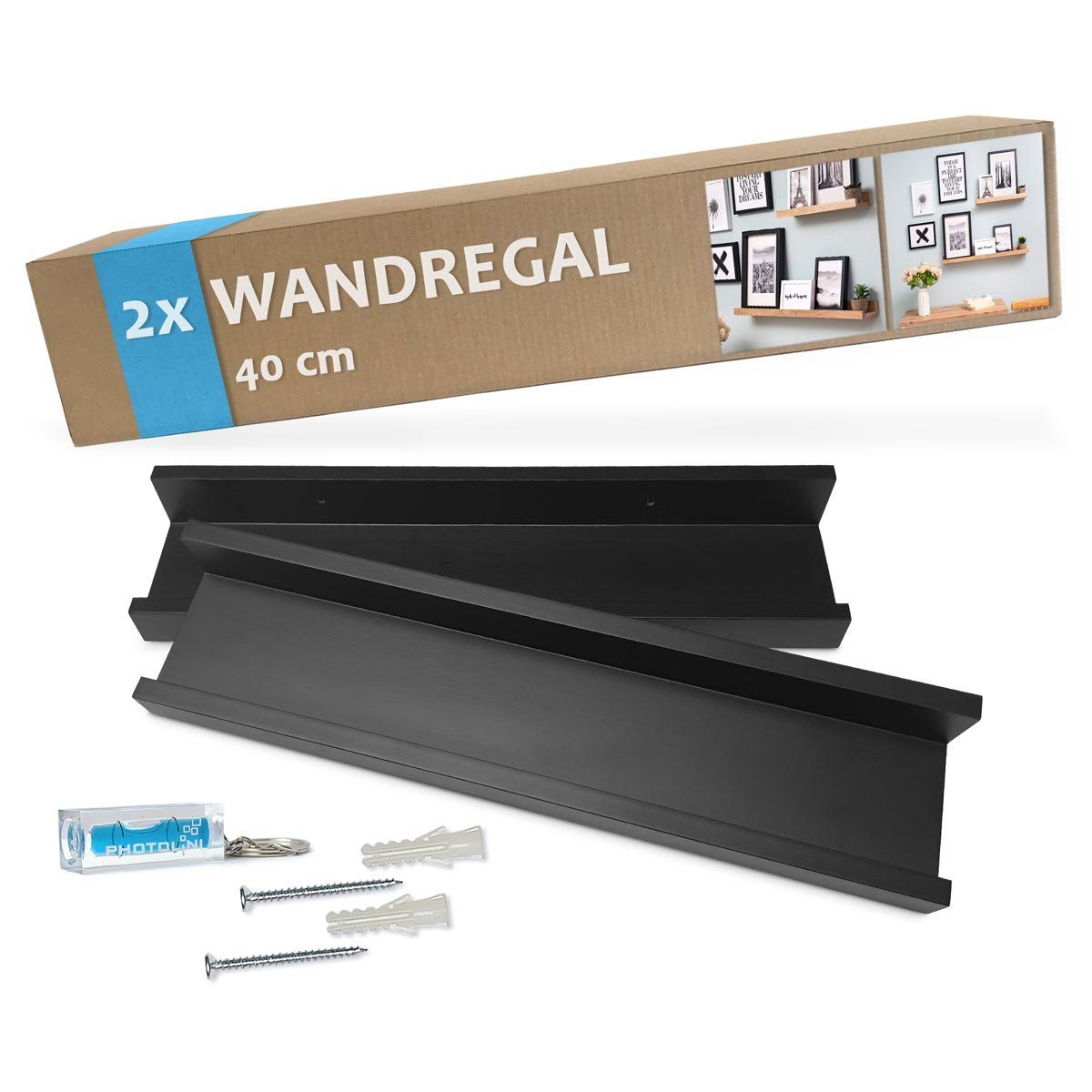 PHOTOLINI Wandregal Bilderleiste, Schweberegal 2er Set günstig online kaufen