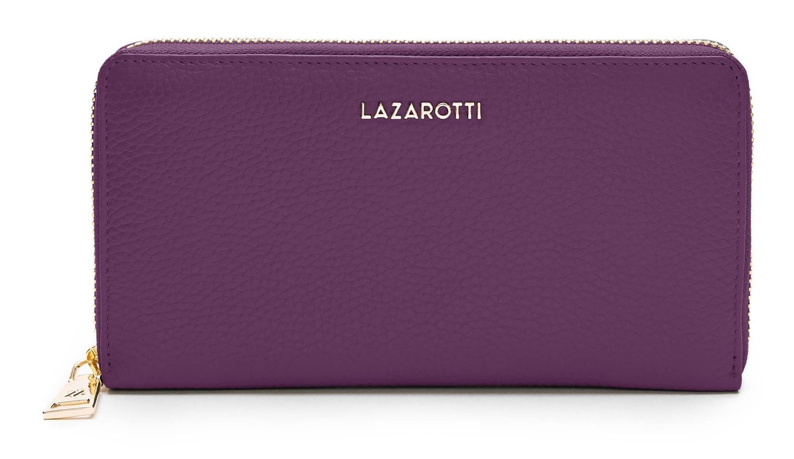 Lazarotti Geldbörse Zip Around Wallet With 16 Card Slots, aus echtem Leder