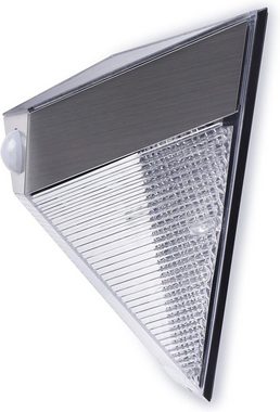 smartwares Außen-Wandleuchte Wandleuchte mit Bewegungsmelder Solarbetrieben Bewegung 20W Wandlampe, Warmweiß, Energiekosten, IP43, LED, Warmweiß, Dämmerungssensor