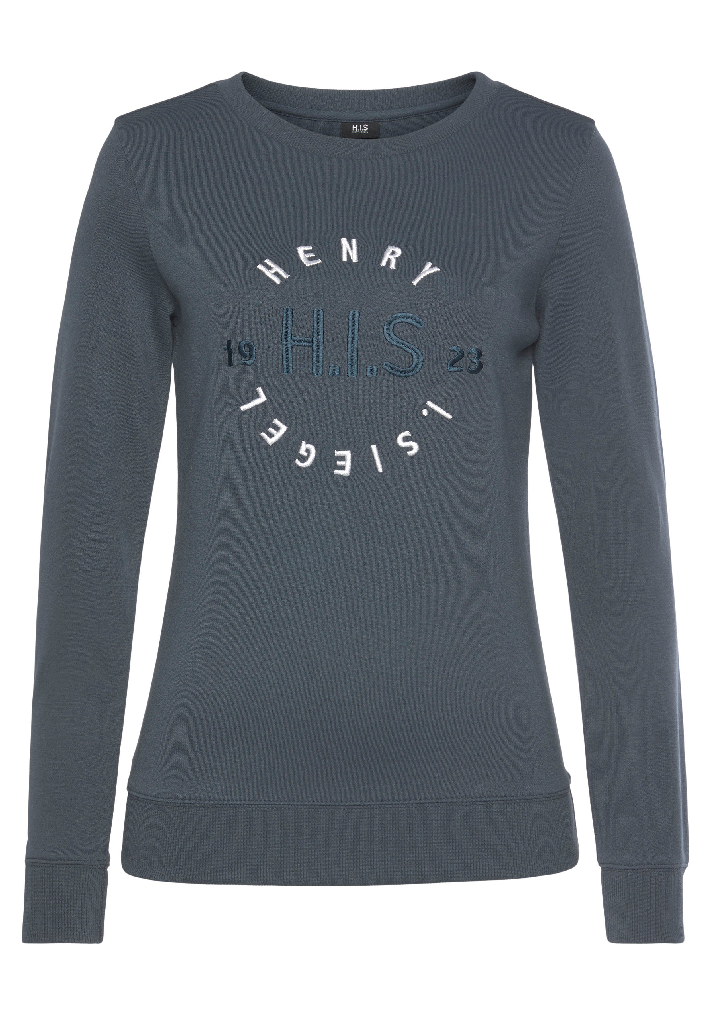 H.I.S Sweatshirt mit großer Logo Stickerei, Loungewear. Reduzierter Preis € 29,99. Unverbindliche Preisempfehlung € 34,99