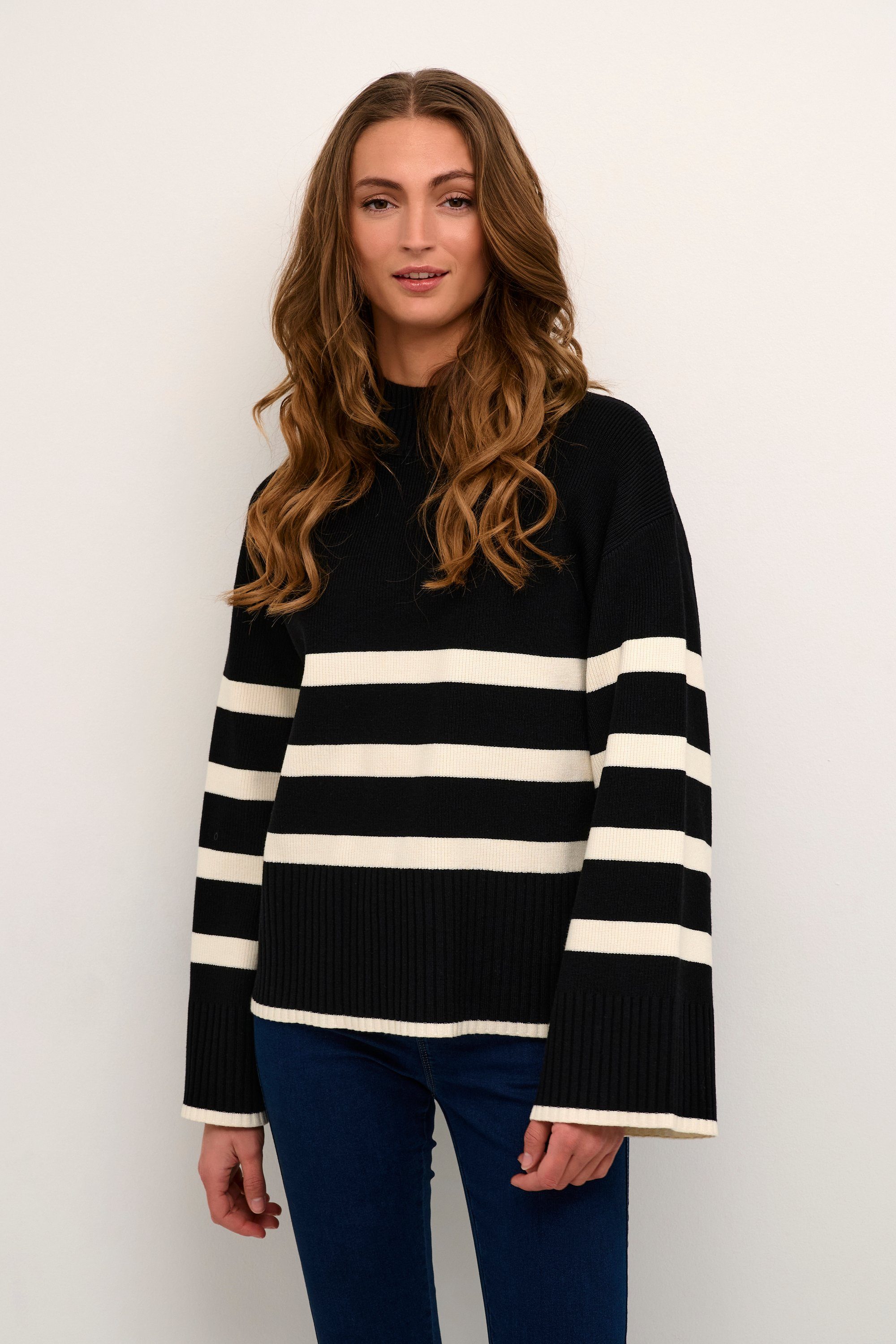 KAFFE Strickpullover Strickpullover KAnellie Black Deep