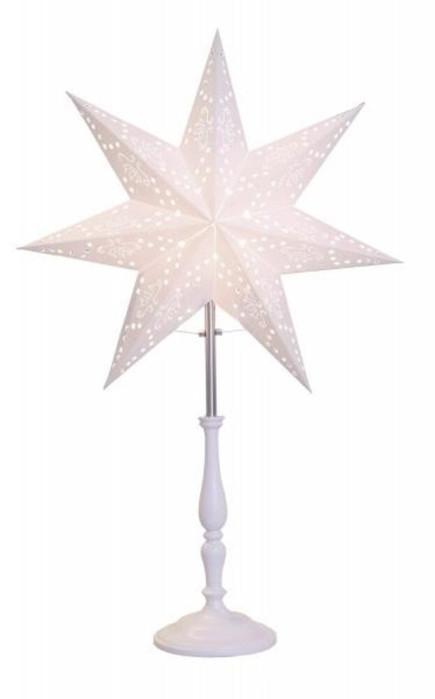 STAR TRADING Stehlampe "Romantic MiniStar" Holz, weiß, G, IP20, L350mm