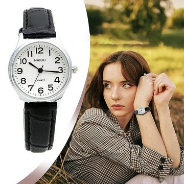 GelldG Quarzuhr Damen-Armbanduhr, modisch, lässig, silberfarben, wasserdicht, Quarz