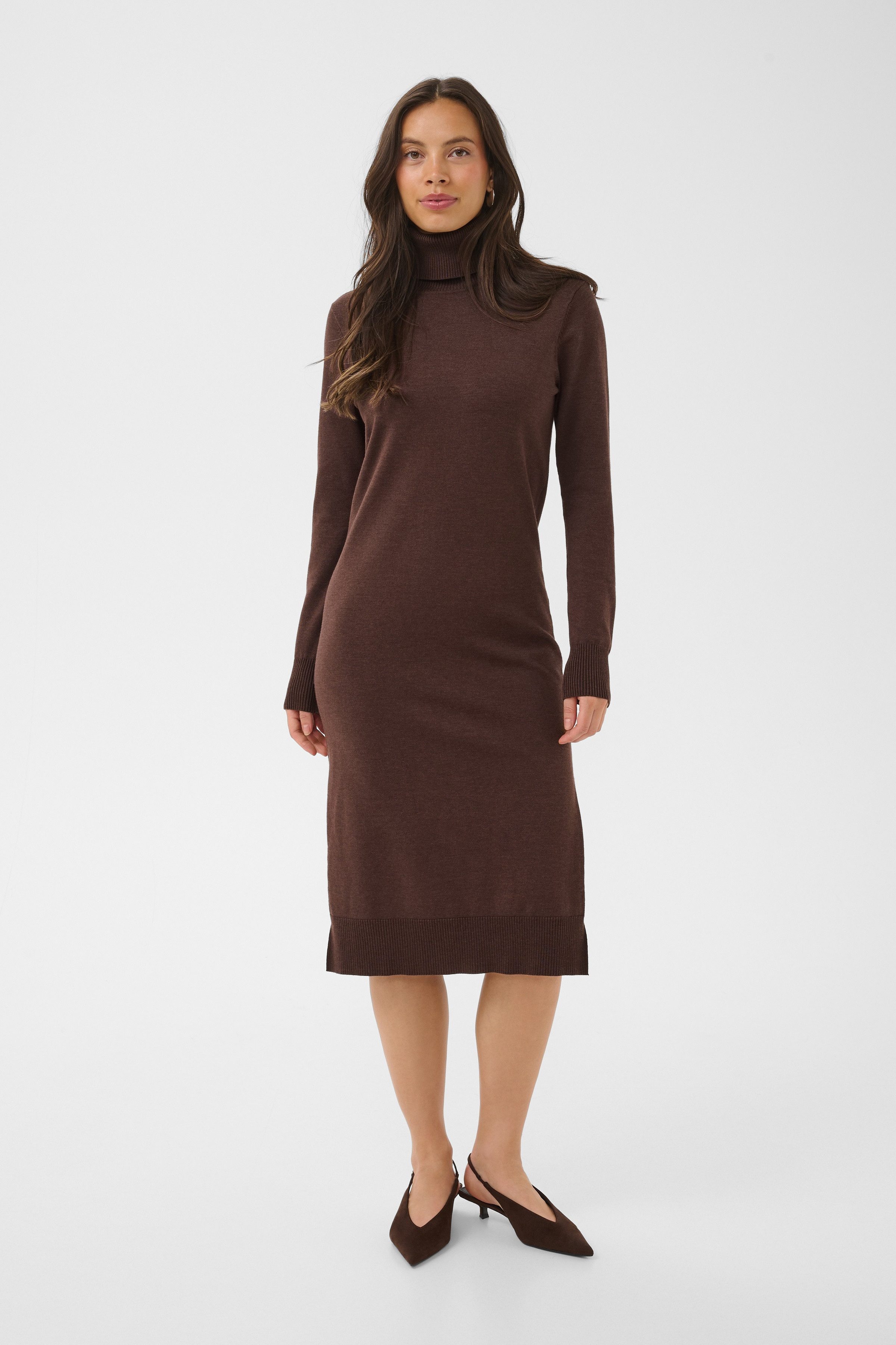 Saint Tropez Strickkleid MilaSZ Roll Neck Long Dress Viskosemischung, Casual fit