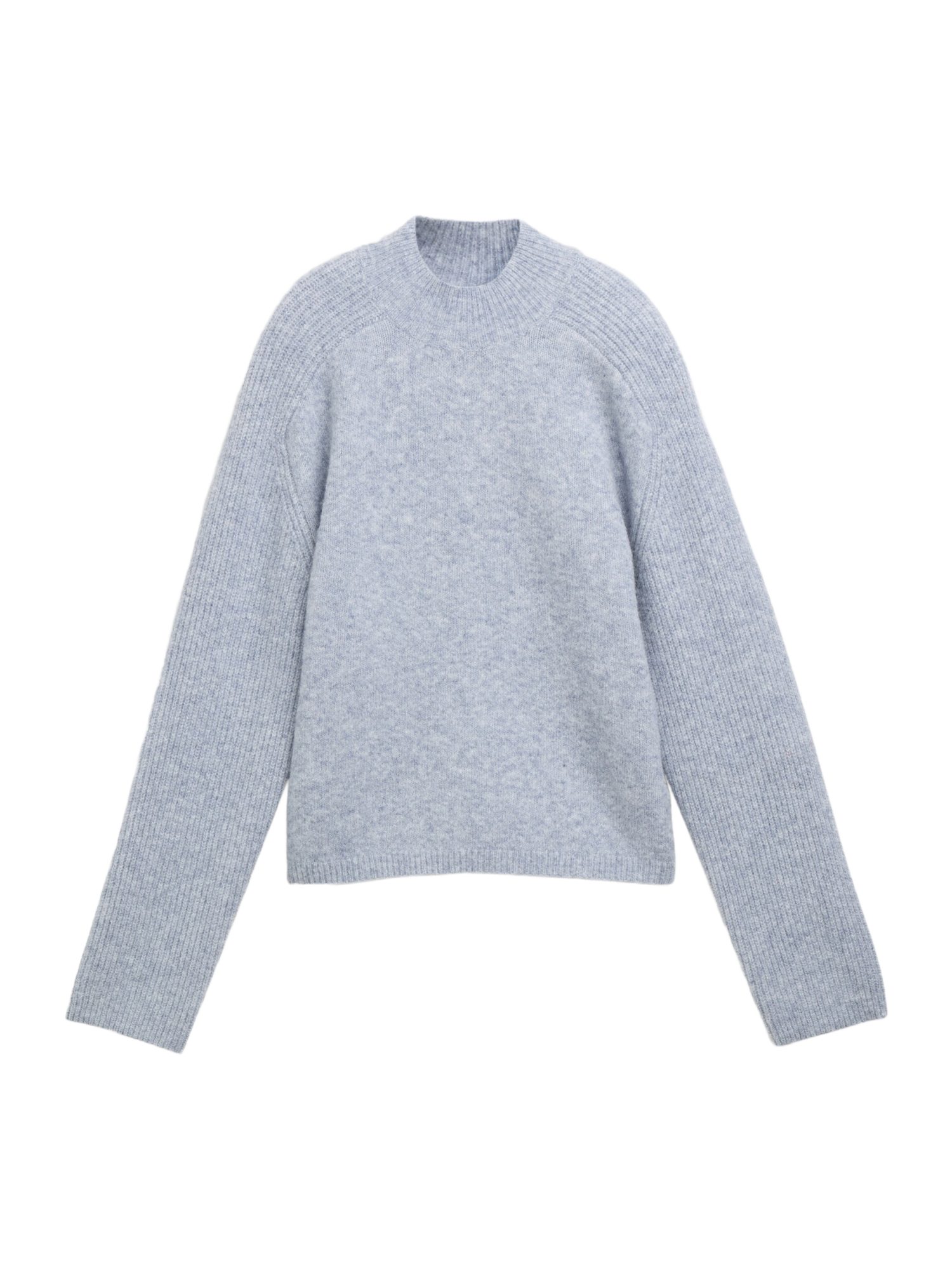 TOM TAILOR Denim Strickpullover N blau,Casual,Polyester,Unifarben,Stehkragen,Langarm,Relaxed Fit