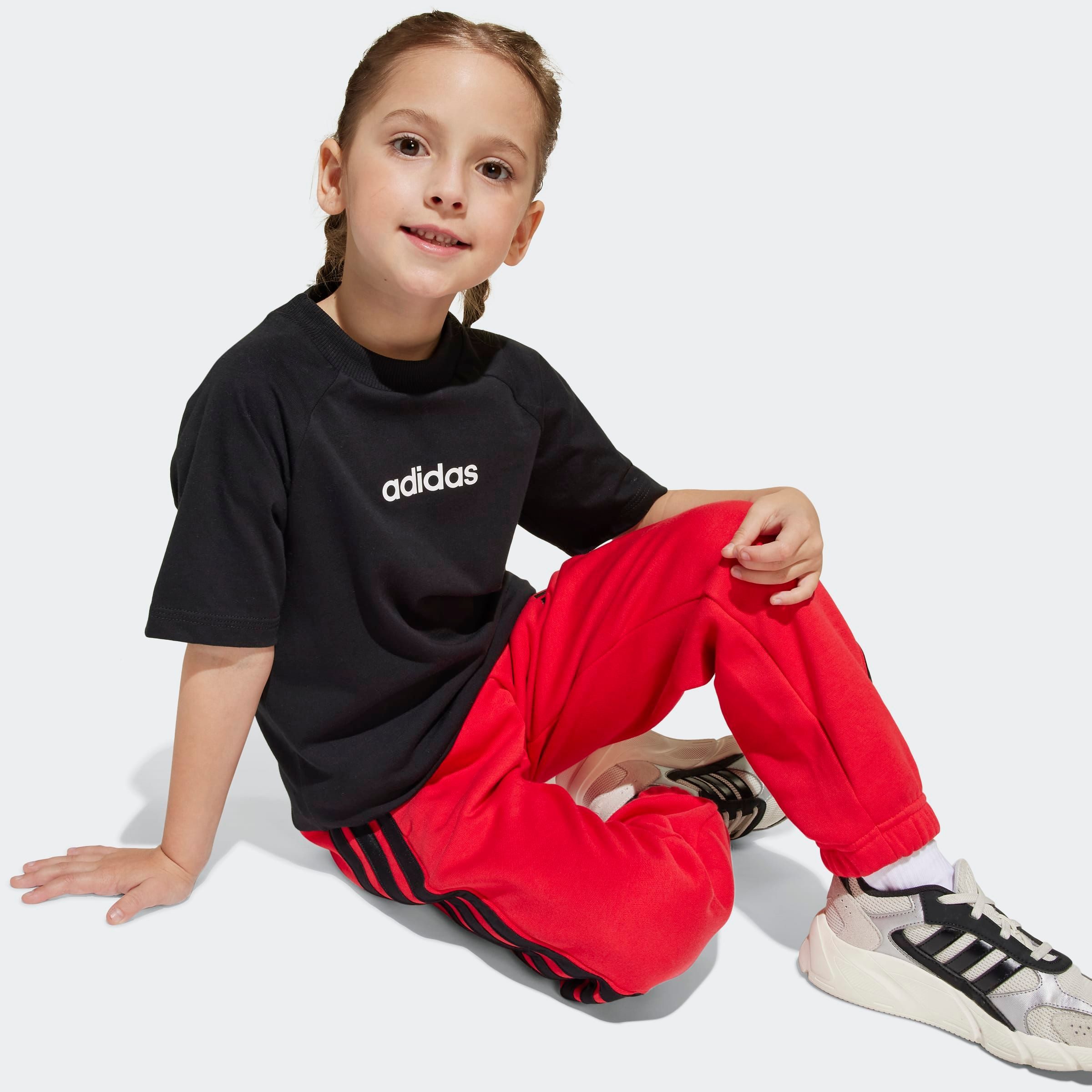 adidas Sportswear T-Shirt LK LIN TEE 160 für Kinder, Rundhalsausschnitt, ohne Verschluss, weiches Material