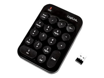 LogiLink LOGILINK Tastatur Wireless mit Touchpad, 2,4 GHz, schwarz Wireless-Tastatur