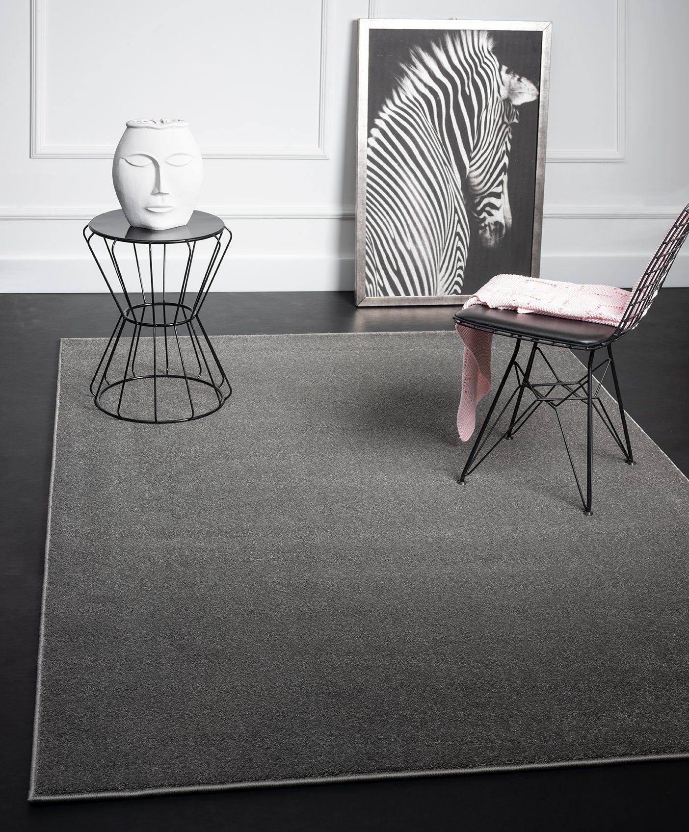Teppich Marley Eleganter Designer Teppich, Kurzflor, the carpet, Rechteck, Höhe: 17 mm, Wohnzimmer, Schlafzimmer, Fußbodenheizung, weich