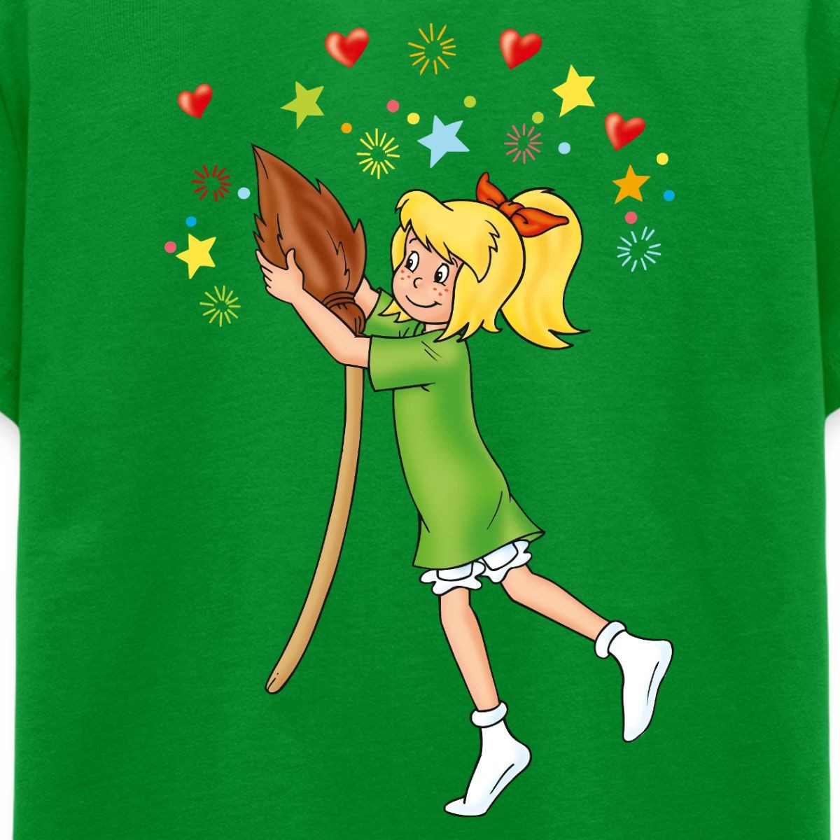 Spreadshirt T-Shirt Bibi Blocksberg Tanzt Mit Besen Kartoffelbrei Kinder Premium T-Shirt (1-tlg)