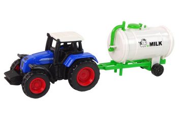 LEAN Toys Spielzeug-Traktor Hofset Traktor Milchtank Spielzeugset Landmaschinenfahrzeug Spielspaß