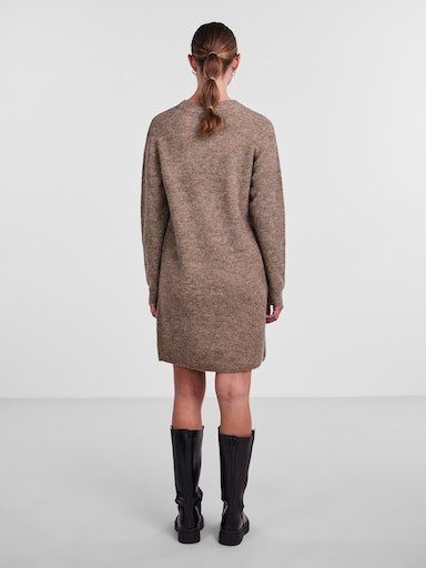 LS KNIT DRESS pieces NOOS O-NECK Fossil PCELLEN BC Strickkleid