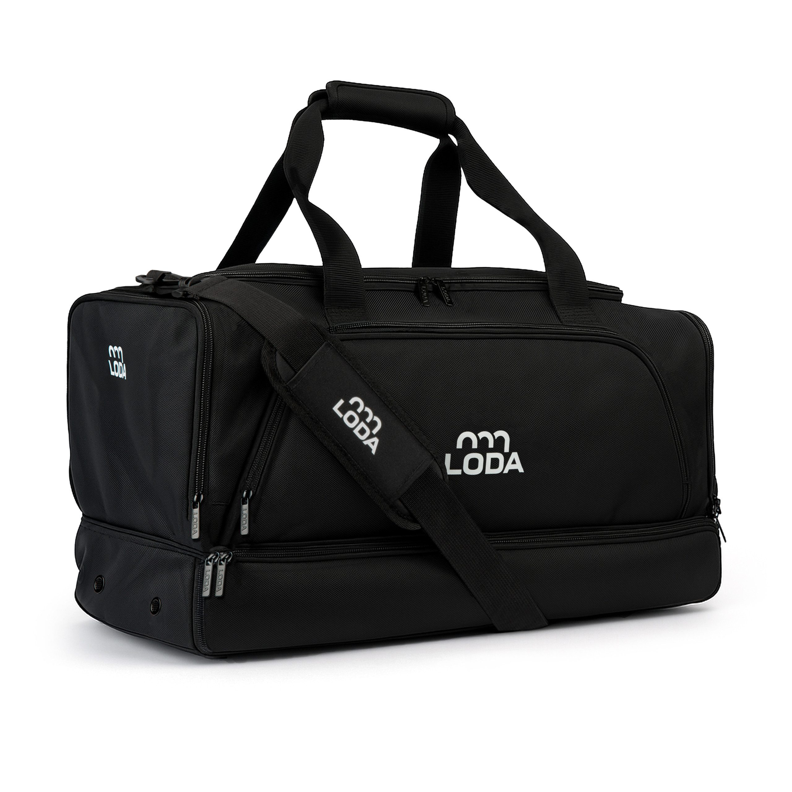 LODA sports Sporttasche compact 48L - Trainingstasche mit Rucksackfunktion & Schuhfach, 50cm (L) x 30cm (B) x 32cm (H), 48 Liter Volumen